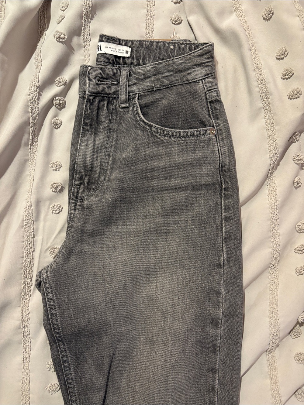 High-Rise Women's Gray Jeans